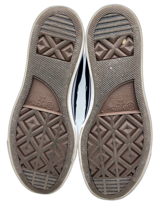 Converse Shoe Size 7 Black & White Canvas Platform Round Toe Lace Up Sneakers Black & White / 7