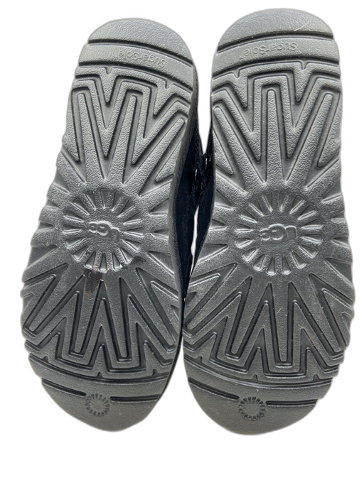 Ugg Shoe Size 7 Black shearling Straps Velcro Closure Round Toe Ankle Booties Black / 7