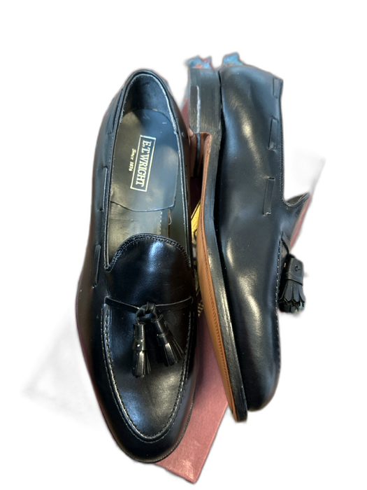 E.T Wright Shoe Size 10.5 New In Box Black Leather Tassel Men's Loafers Black / 10.5