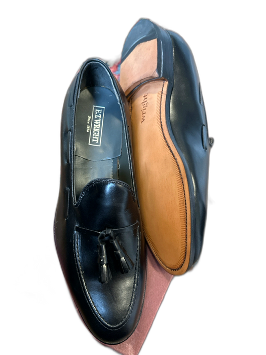 E.T Wright Shoe Size 10.5 New In Box Black Leather Tassel Men's Loafers Black / 10.5