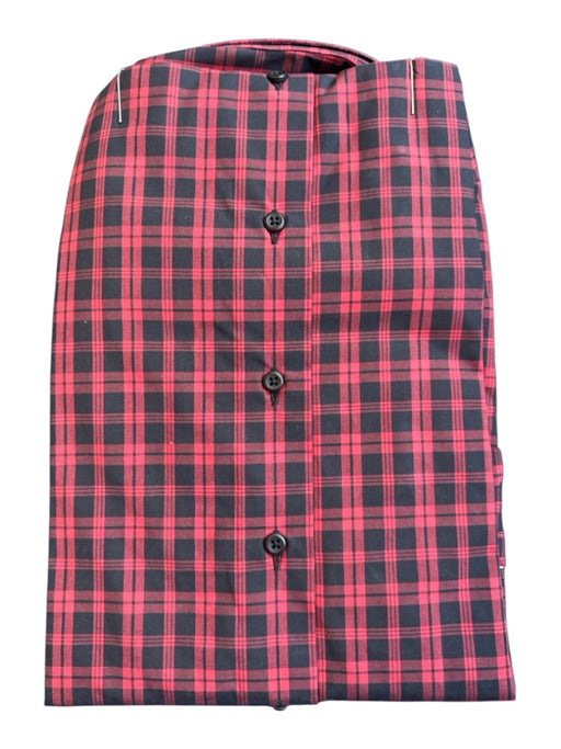 Allen Edmonds NWT Size XL Red & Black Cotton Plaid Button Down Men's Shirt Red & Black / XL