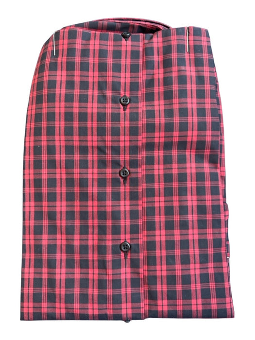 Allen Edmonds NWT Size XL Red & Black Cotton Plaid Button Down Men's Shirt Red & Black / XL