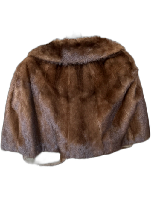 Size Est S Brown Mink Collar Short Coat Brown / Est S