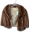 Size Est S Brown Mink Collar Short Coat Brown / Est S