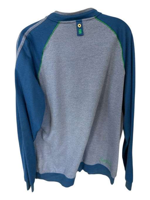 Adidas Size XL Blue & Green Polyester Blend full zip Athletic Men's Jacket Blue & Green / XL