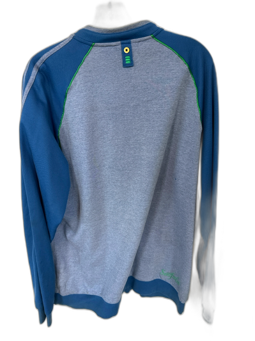 Adidas Size XL Blue & Green Polyester Blend full zip Athletic Men's Jacket Blue & Green / XL