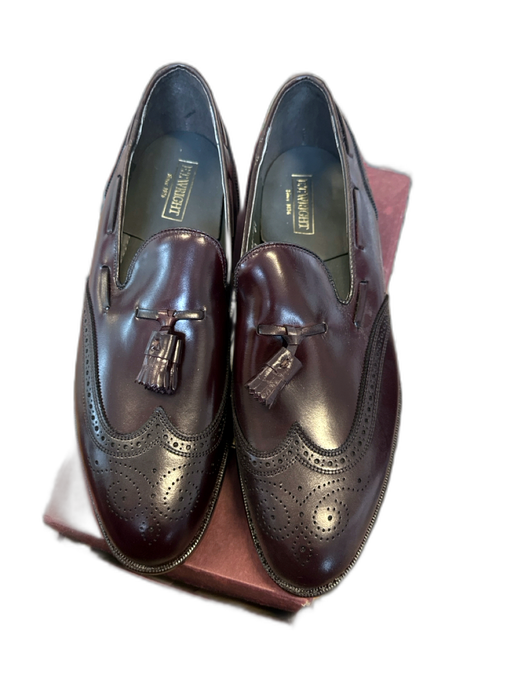 E.T Wright Shoe Size 10.5 NWT Dark Brown Leather Tassel Wingtip Men's Loafers Dark Brown / 10.5