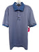 Peter Millar Size M Blue & Pink Polyester Striped Polo Men's Short Sleeve Blue & Pink / M