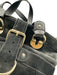Bally Black Suede leather Gold hardware Hand & Crossbody Zip Close Heavy Bag Black / L