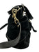 Bally Black Suede leather Gold hardware Hand & Crossbody Zip Close Heavy Bag Black / L