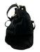 Bally Black Suede leather Gold hardware Hand & Crossbody Zip Close Heavy Bag Black / L