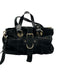 Bally Black Suede leather Gold hardware Hand & Crossbody Zip Close Heavy Bag Black / L