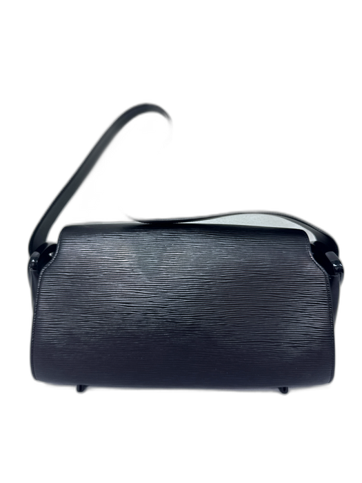 Louis Vuitton Black Epi Leather Shoulder Strap Textured Feet flap Bag Black / Medium