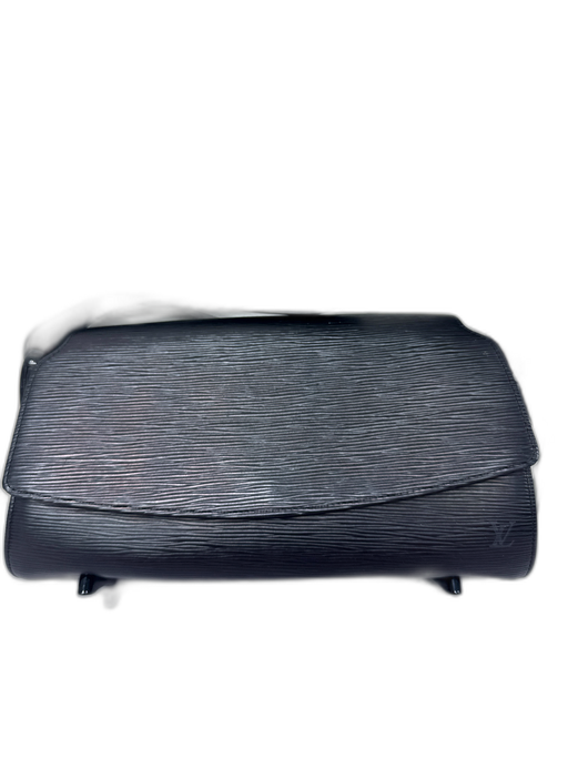 Louis Vuitton Black Epi Leather Shoulder Strap Textured Feet flap Bag Black / Medium