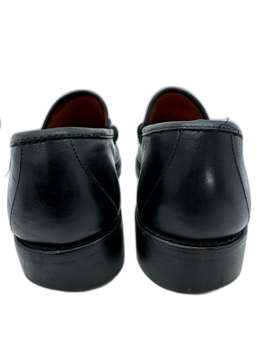 Gucci Shoe Size 8D Black Leather Solid Stacked Heel Dress Men's Shoes Black / 8D