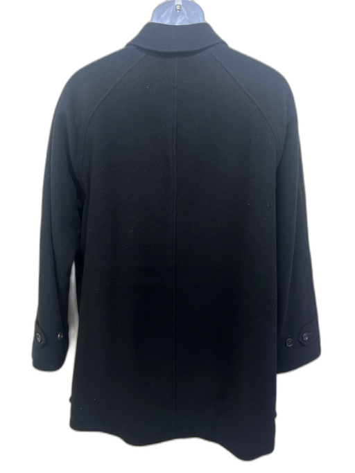 Burberry Size 42 Black Wool Blend Solid Button up Men's Jacket Black / 42