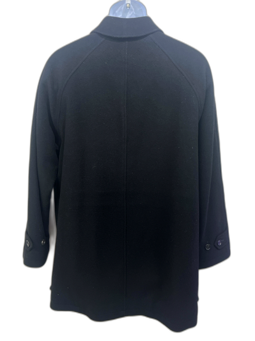 Burberry Size 42 Black Wool Blend Solid Button up Men's Jacket Black / 42