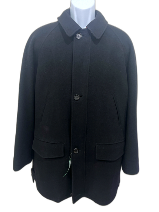 Burberry Size 42 Black Wool Blend Solid Button up Men's Jacket Black / 42