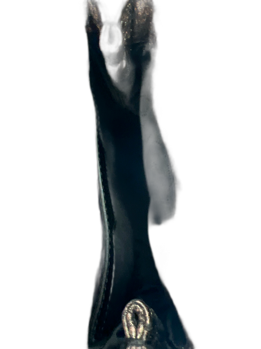 Stella McCartney Metallic Snakeskin Diamond Cut chain trim Snap Closure Bag Metallic / Small