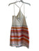 Hutch Size 10 White, Pink & Multi Rayon Halter Back Zip Stripes Fringe Hem Dress White, Pink & Multi / 10