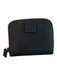 Prada Black Nylon Zip & Button Logo Card Slots Compact Wallets Black