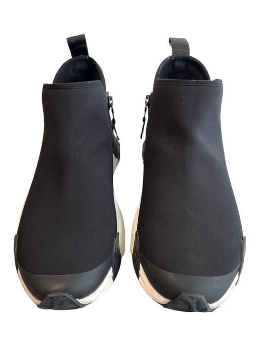 Moncler Shoe Size 9 Black & White Manmade Material High Top Side Zip Shoes Black & White / 9