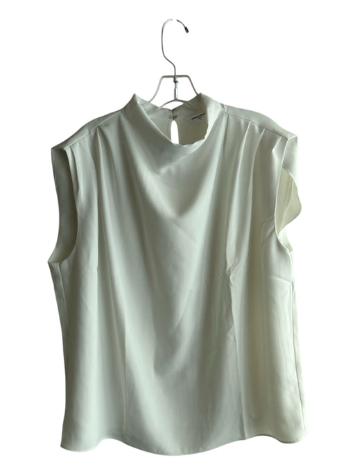 Amanda Uprichard Size XL White Polyester Halter Top Key Hole Solid Color Top White / XL