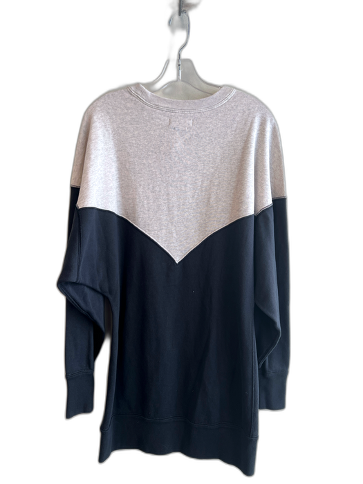 Isabel Marant Etoile Size 38 Grey & Navy Cotton Blend Wide Round Neck Dress Grey & Navy / 38