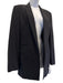 Gucci Size 42 Black Fleece Wool Hook & Eye Blazer Jacket Black / 42