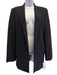 Gucci Size 42 Black Fleece Wool Hook & Eye Blazer Jacket Black / 42