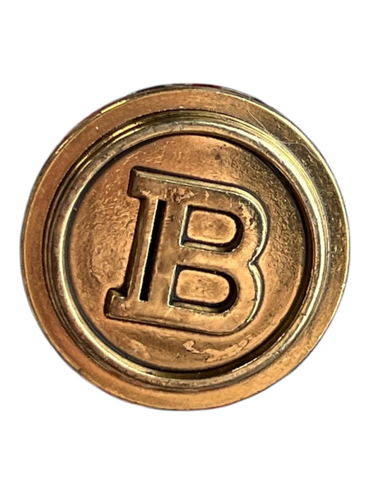 Balmain Size 36 Red & Blue Virgin Wool Houndstooth Button Front Blazer Jacket Red & Blue / 36