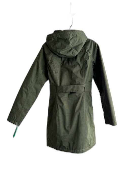 The North Face Size XS Forest Green Polyester Knee Length Zip Front Coat Forest Green / XS