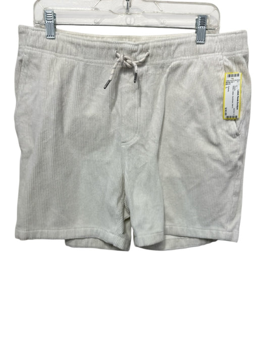 Faherty Size L White Cotton Men's Shorts White / L