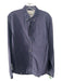 Acne Studio Size 48 Navy Blue Cotton Solid Button Down Men's Long Sleeve Shirt Navy Blue / 48