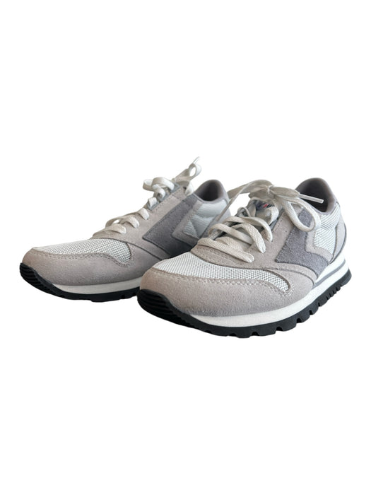 Brooks Shoe Size 8.5 Gray Suede & Nylon Low Top lace up Almond Toe Sneaker Shoes Gray / 8.5