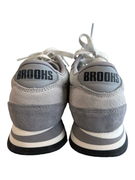 Brooks Shoe Size 8.5 Gray Suede & Nylon Low Top lace up Almond Toe Sneaker Shoes Gray / 8.5