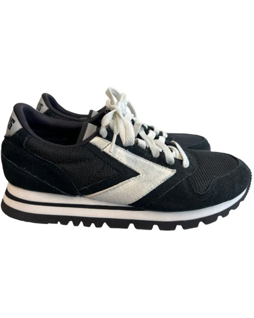 Brooks Shoe Size 8.5 Black Suede & Nylon Low Top lace up Almond Toe Shoes Black / 8.5