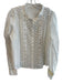 Loveshackfancy Size Est L White 100% Cotton Ruffle Neck Eyelet Lace Top White / Est L