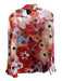 Elie Tahari Size XL Red & Multi 100% Silk floral watercolor Button Down Top Red & Multi / XL