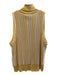 Ramy Brook Size XXL Yellow Cotton Blend Knit Vertical Stripes Turtleneck Top Yellow / XXL