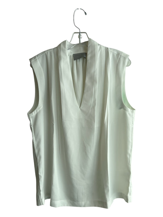 Modern Citizen Size XL White Recycled Polyester V Neck Short Sleeve Blouse Top White / XL