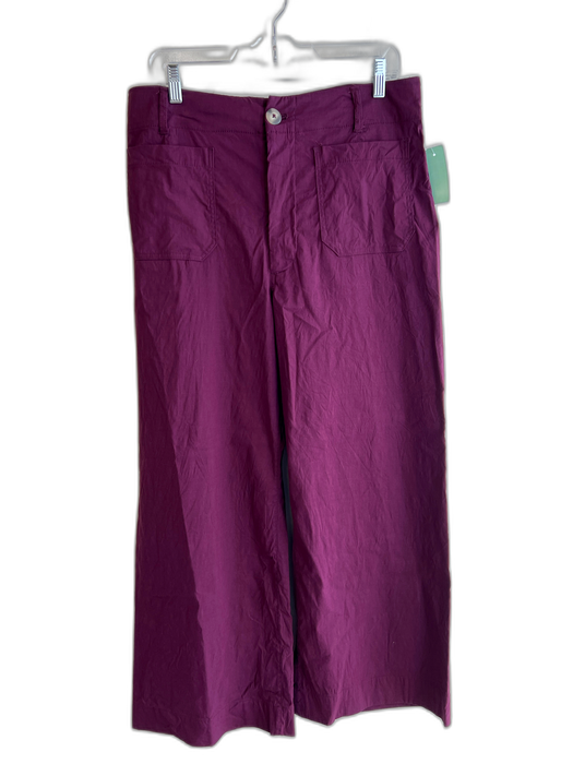 Maeve Size Est M Plum No Fabric Tag High Rise Zip Fly Bow Detail Wide Leg Pants Plum / Est M