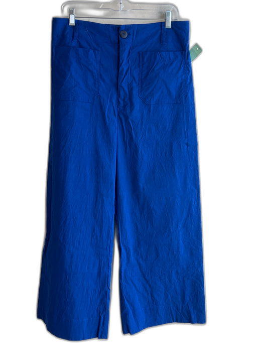 Maeve Size Est M Blue No Fabric Tag High Rise Zip Fly Solid Color Wide Leg Pants Blue / Est M