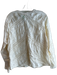 Love Shack Fancy Size Est M Ivory Viscose Long Sleeve Lace Detail V Neck Top Ivory / Est M