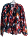 Bella Dahl Size L Red Black & Multi Rayon Long Sleeve Tie Dye Round Neck Top Red Black & Multi / L