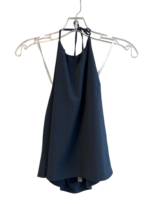 Vuori Size Small Navy Polyester Blend Halter Neck Tie Neck Open Back Top Navy / Small
