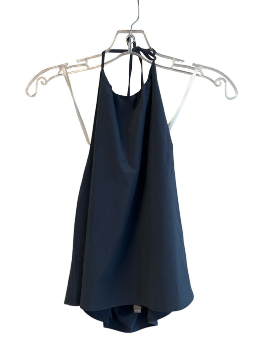 Vuori Size Small Navy Polyester Blend Halter Neck Tie Neck Open Back Top Navy / Small