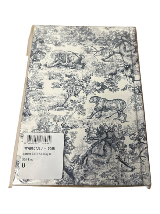 Dior White & Navy 100% Paper Jungle Print Lined Paper 72 Pages Logo Journal White & Navy