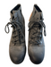 Sorel Shoe Size 9 Gray Leather Waterproof Laces Side Zip Wedge Booties Gray / 9