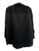 L'agence Size XXL Black Silk Button Down V Neck Collar 3/4 Sleeve Top Black / XXL